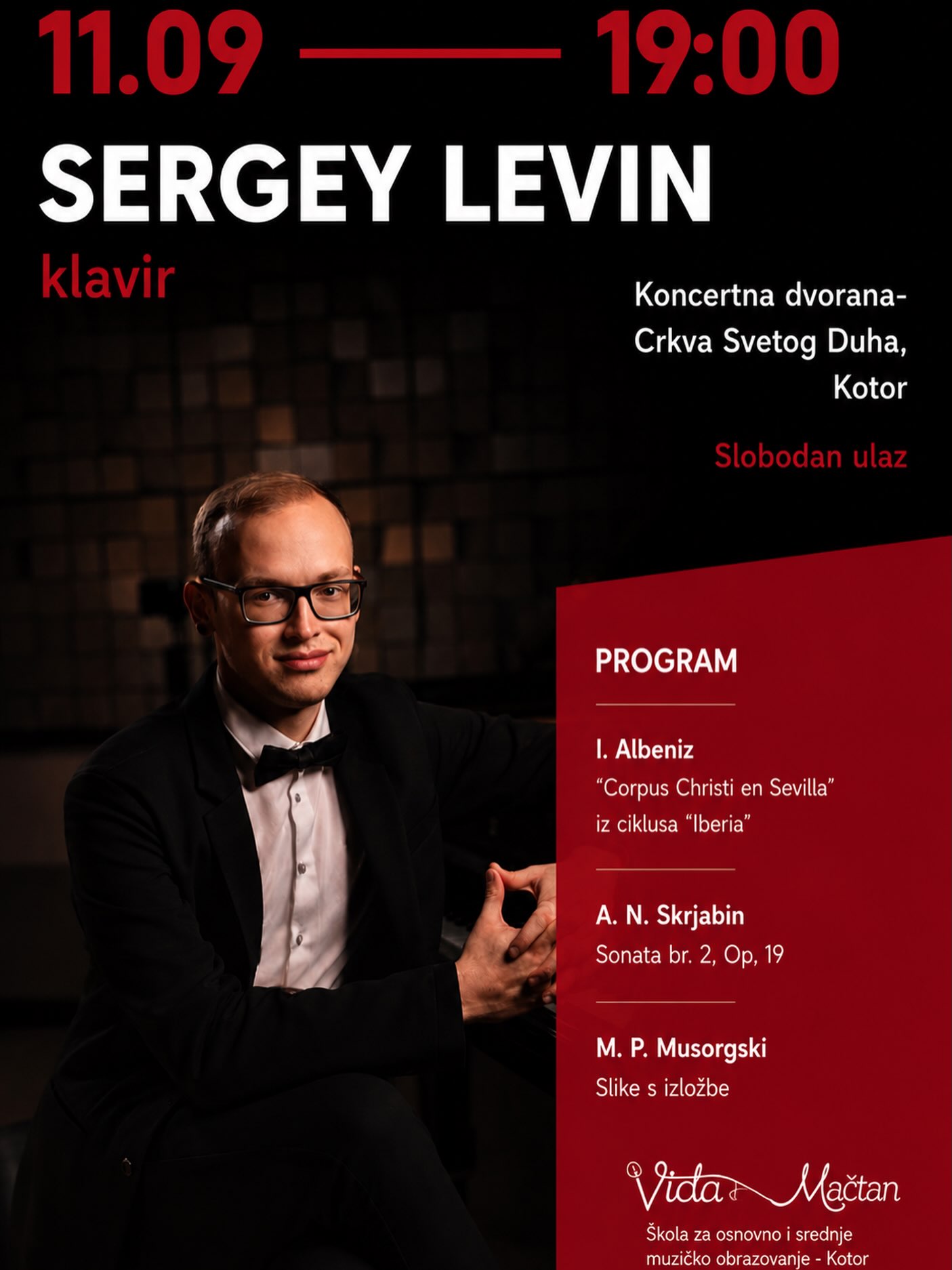 Piano Recital: Albéniz, Scriabin & Mussorgsky