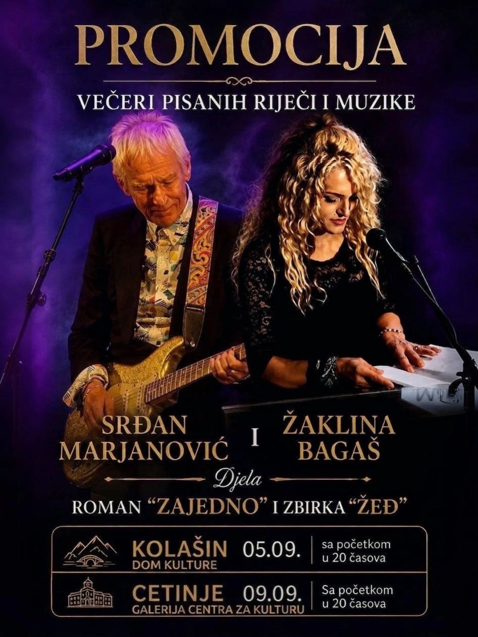 Literary and Musical Evening with Srđan Marjanović and Žaklina Bagaš