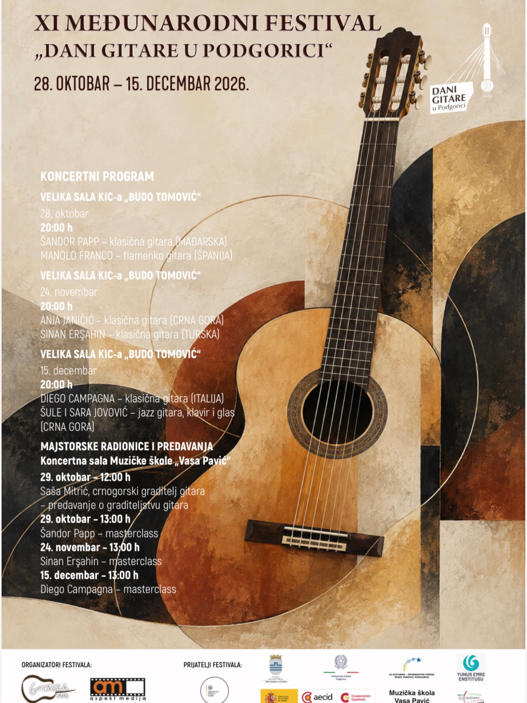 Guitar Days in Podgorica: Masterclasses & Lectures