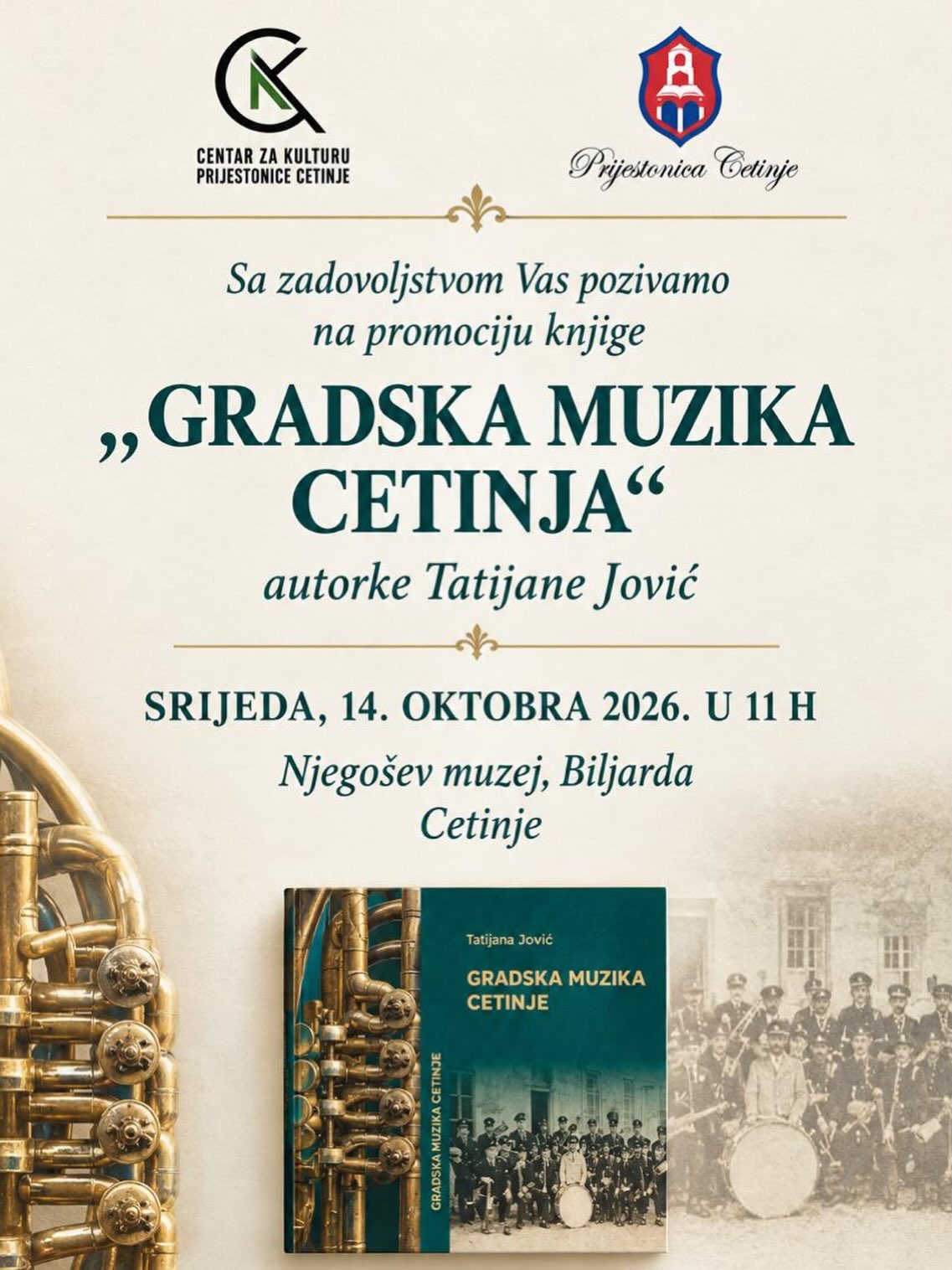 Presentation of 'Gradska muzika Cetinja' Monograph