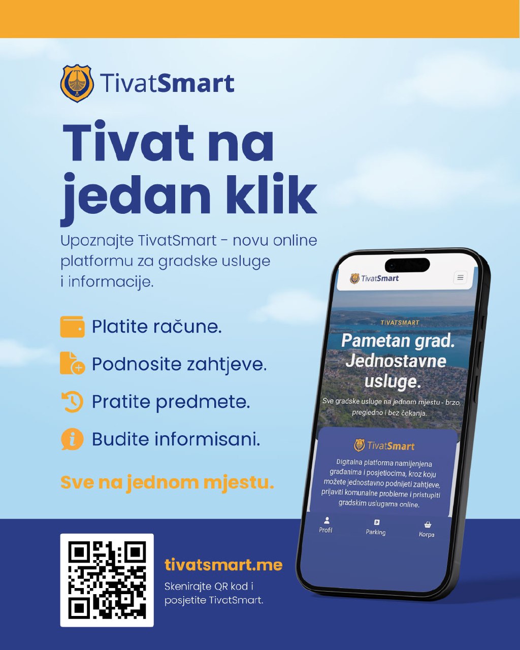 📱 Тиват запустил цифровой портал для жителей....